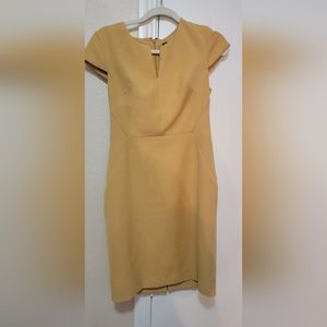 BANANA REPUBLIC MUSTARD YELLOW PENCIL DRESS